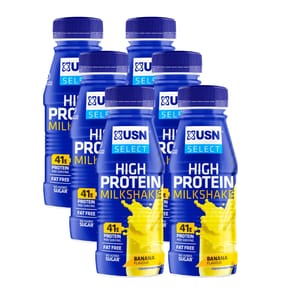 USN Select High Protein Milkshake Strawberry 6 x 500ml Home Bargains