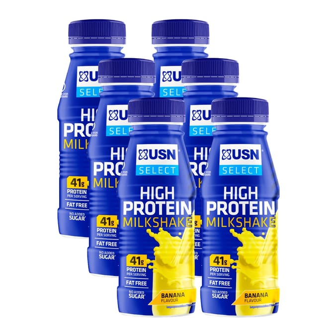 USN Select High Protein Milkshake - Banana (6 x 500ml)