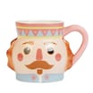 Sleigh Bells Nutcracker Shaped Mug - Pink