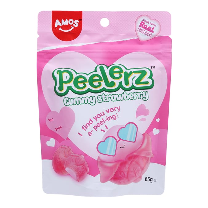 Amos Peelerz Gummy Strawberries 65g