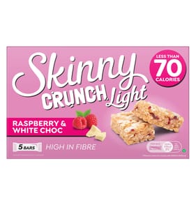 Skinny Crunch Light Bar 19g 5 Pack - Raspberry & White Choc x10