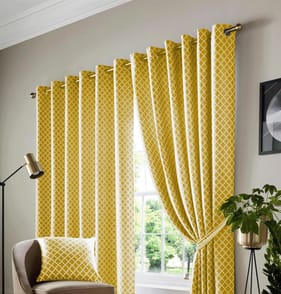 Alan Symonds Cotswold Fully Lined Curtains - Ochre 46 x 54
