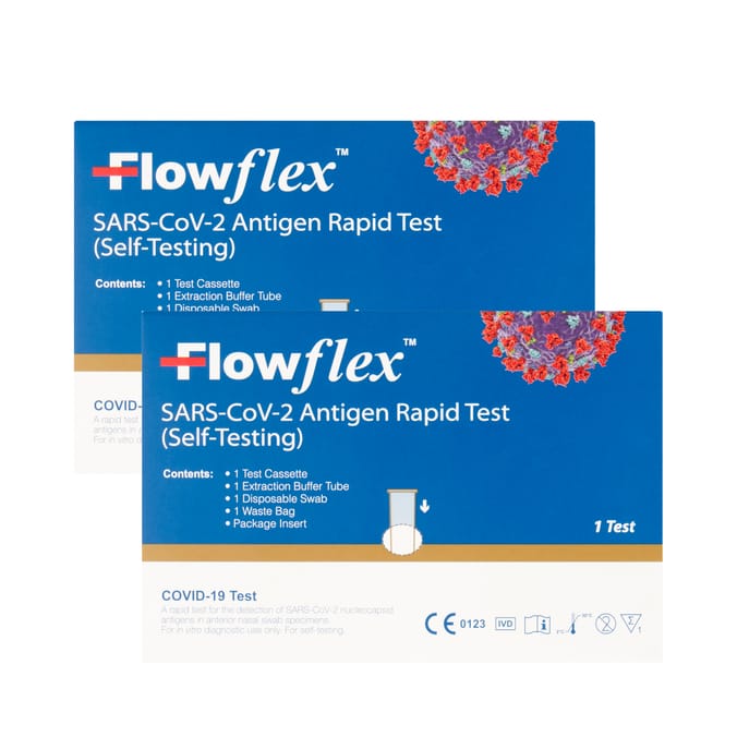 FlowFlex SARS-CoV-2 Antigen Rapid Test (Self-Testing) 1 Test x2