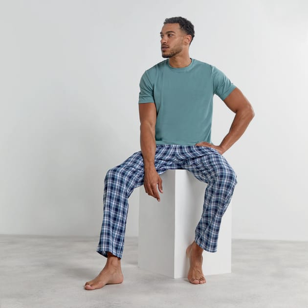 Originals Teal T-Shirt Long Bottom Pyjama Set Home Bargains