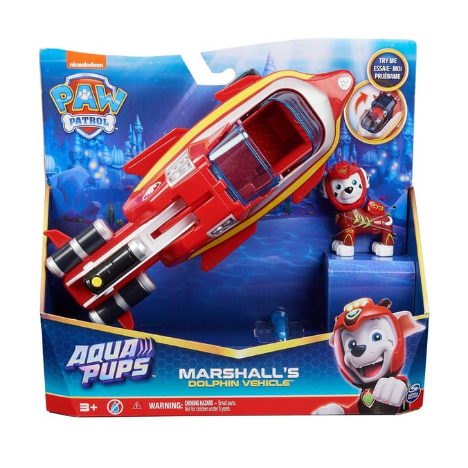 Paw Patrol Aqua Pups - Marshall's Dolphin Vehicle