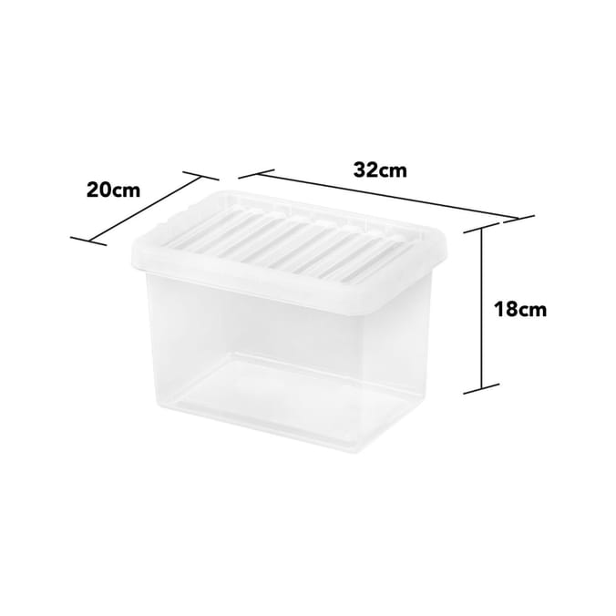 Wham 7 Litre Crystal Storage Box x2