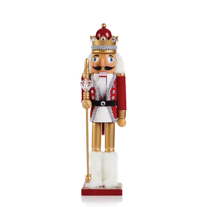 Winter Charm Wooden Nutcracker 38cm