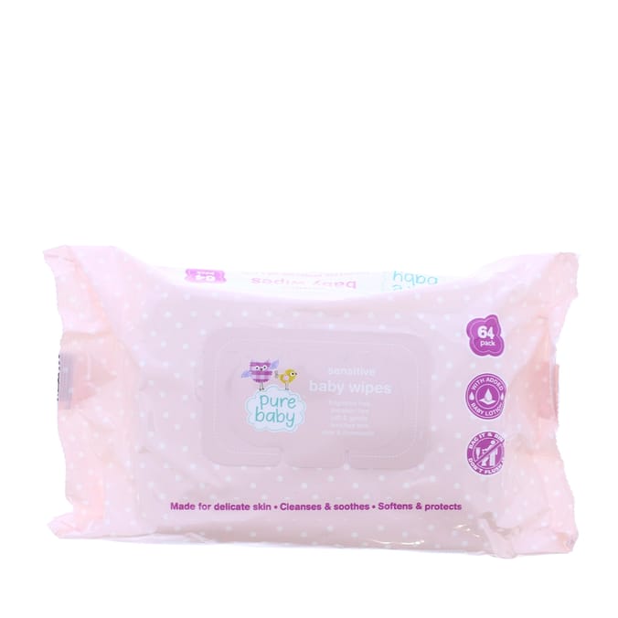 Pure Baby Sensitive Wipes 64s x12