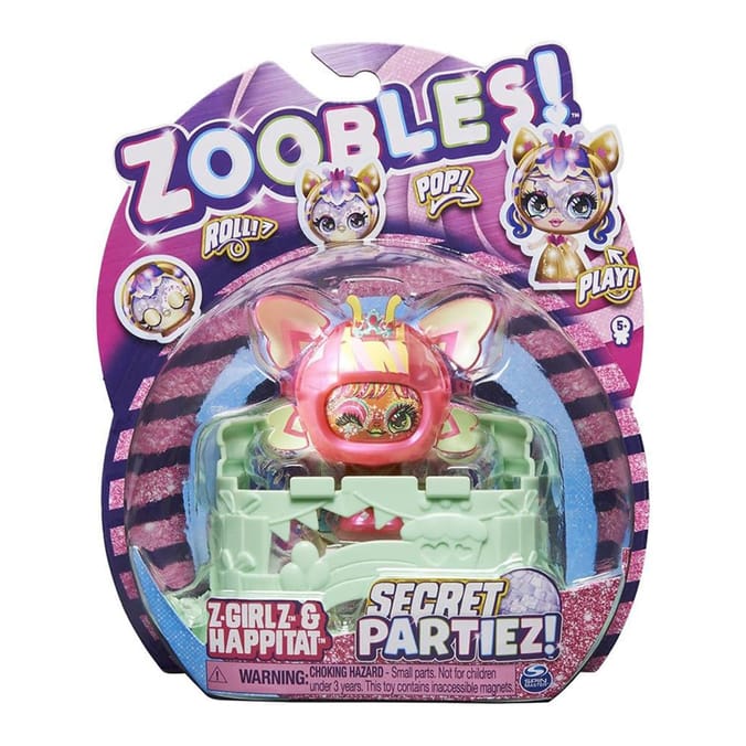 Zoobles Secret Partiez Z-Girlz & Happitat Figure