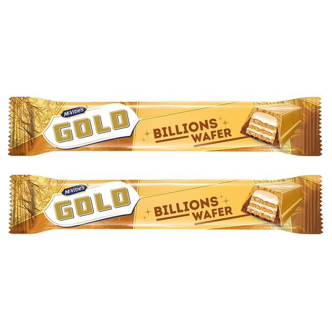 McVitie's Gold Billions Wafer Bar 39g x2