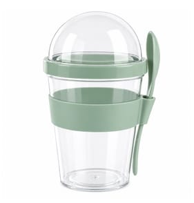 Fruit Yoghurt Container With Spoon - Green