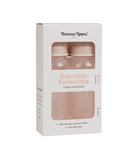 Tommee Tippee Everyday Favourites Classic Start Bottles 2 x 250ml - Pink