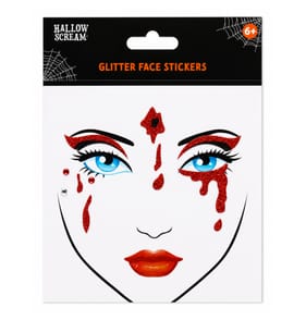 Hallow Scream Face Gem Stickers