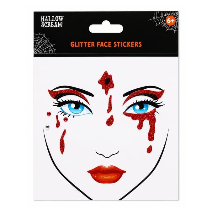 Hallow Scream Face Gem Stickers