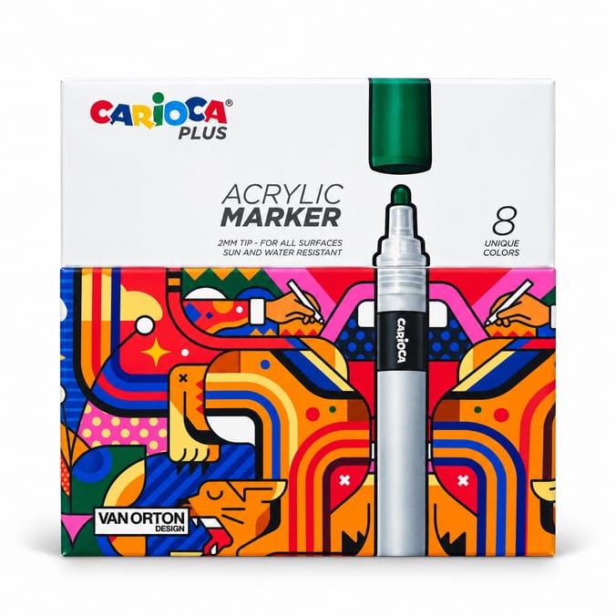 Carioca Plus Acrylic Markers 8 Pack