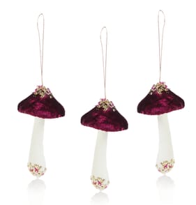 Elegance Hanging Mushrooms - Burgundy