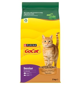 Go-Cat Senior Dry Cat Food 2kg - Chicken & Turkey