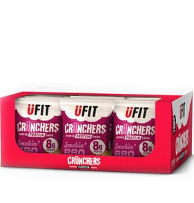 Ufit Crunchers Popped Protein Chips Smokin' BBQ Flavour 35g x 18