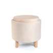 Home Collections Velvet Storage Stool With Tray