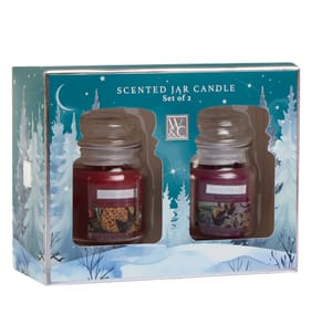  Wickford & Co Scented Jar Candle Set of 2 - Mulled Wine & Warm Apple & Cinnamon