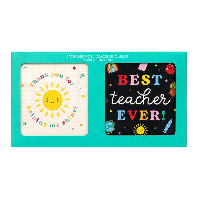 Thank You Teacher Cards 6 Pack