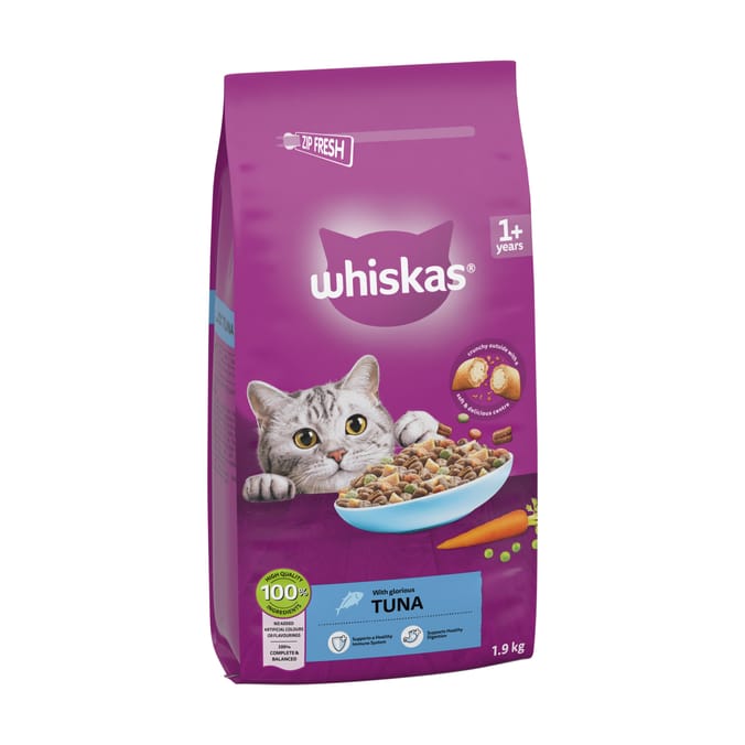 Whiskas 1+ Adult with Tuna Dry Cat Food 1.9kg