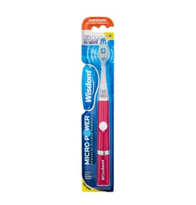 Wisdom Medium Micro Power Toothbrush - Pink