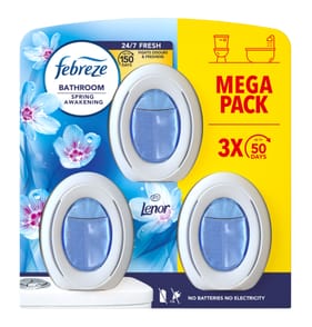 Febreze Bathroom Air Freshener 3x22.5ml - Lenor Spring Awakening