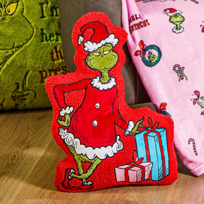 The Grinch Boucle Cushion - Gifts