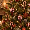 Sleigh Bells Christmas Tree Decoration 6 Pack - Lollipop