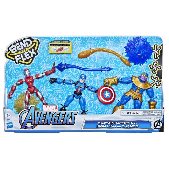 Marvel Avengers Bend & Flex Captain America & Iron Man vs Thanos