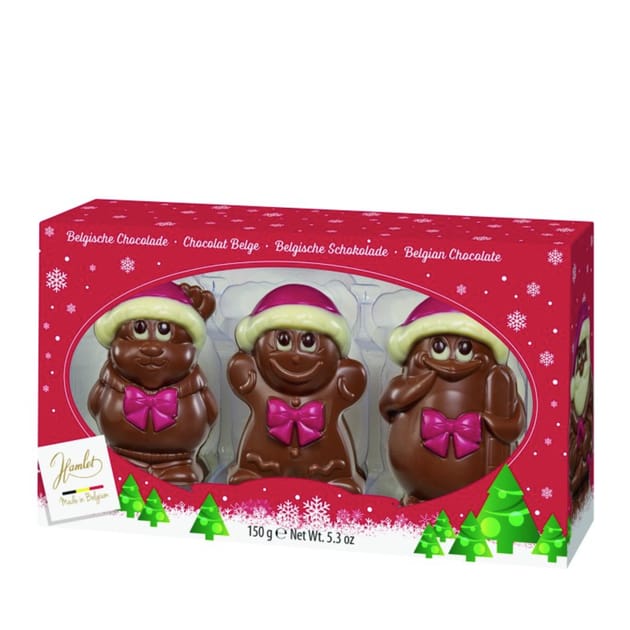 Hamlet Belgian Chocolate Hollow Figures 3 Pack 150g | Home Bargains