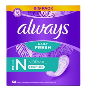 Always Daily Fresh Panty Liners 54 Liners - Normal