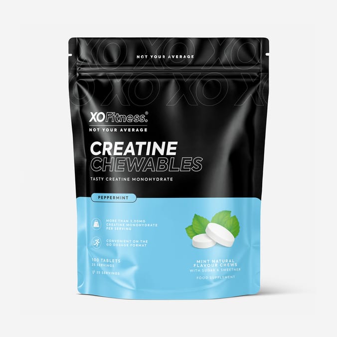 XO Fitness Creatine Chewable Tablets 100s - Peppermint