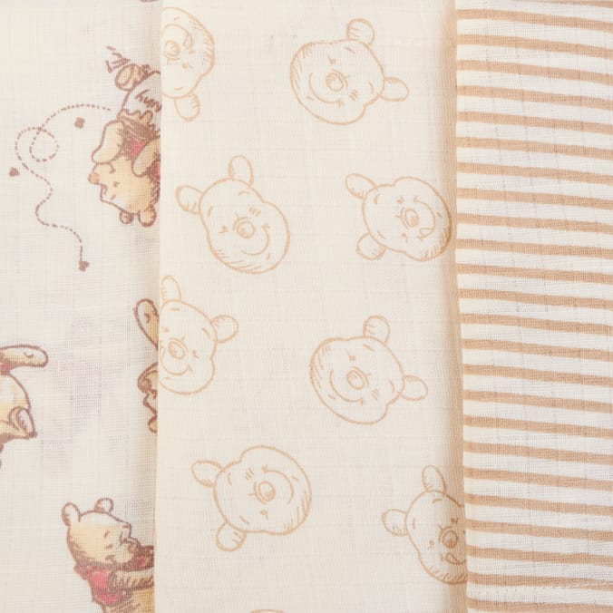 Disney Winnie The Pooh Muslin Cloths 3 Pack