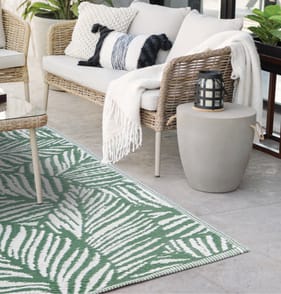 The Outdoor Living Collection Garden Rugs 150 x 240cm - Green Leaf