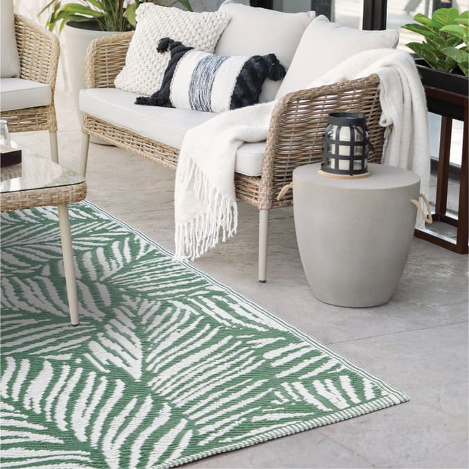 The Outdoor Living Collection Garden Rugs 150 x 240cm - Green Leaf