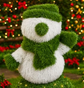 Festive Feeling Artificial Grass Snowman