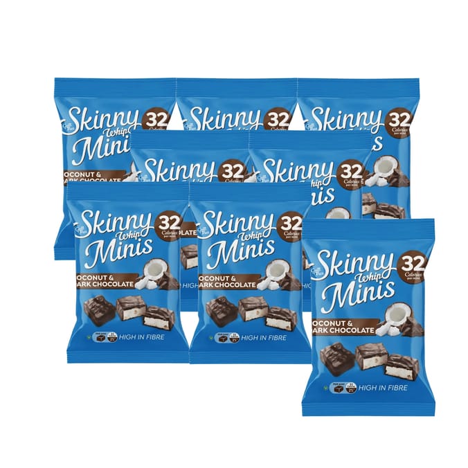 Skinny Whip Minis Coconut & Dark Chocolate 96g x8