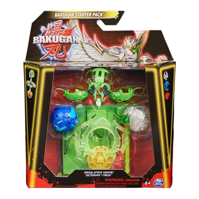 Bakugan Starter 3-Pack - Special Attack Ventri, Octagon, Trox