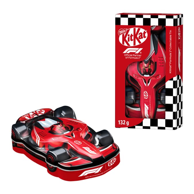 KitKat F1 Milk Chocolate Collectable Tin Car 132g