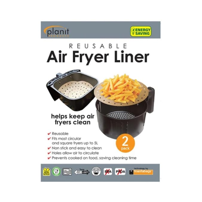 Toastabags Reusable Air Fryer Liner 2 Pack