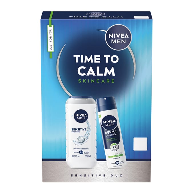  Nivea Men Time To Calm Sensitive Shower & Deodorant Duo Gift Set