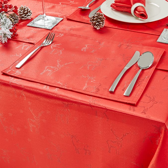 Home Collections Jacquard Placemat 4 Pack Stag