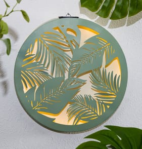 Firefly Metal Wall Art Solar Light - Green