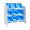 Liberty House Toys Kids 9 Bin Storage unit - White & Blue