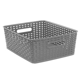 Utility Medium Patterned Storage Basket - Grey