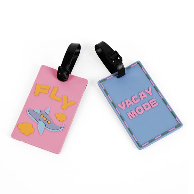 Travel Luggage Tags 2 Pack - Fly & Vacay Mode
