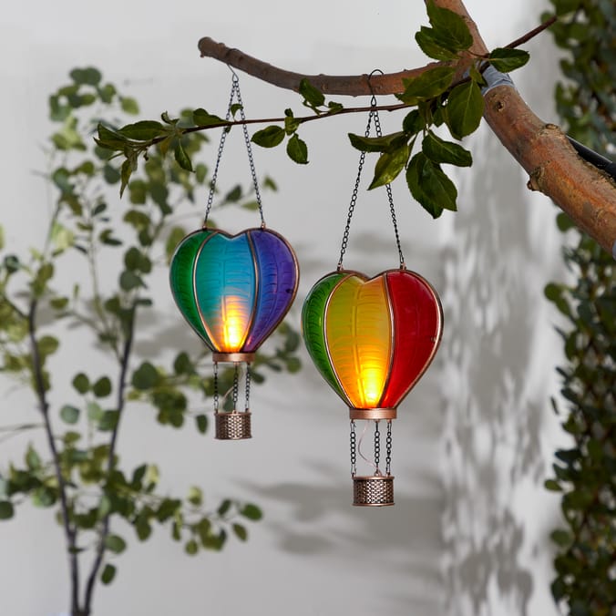 Firefly 2 Heart Shaped Hot Air Balloon Solar Lights