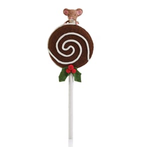 Winter Charm Felt Lollipop - Brown